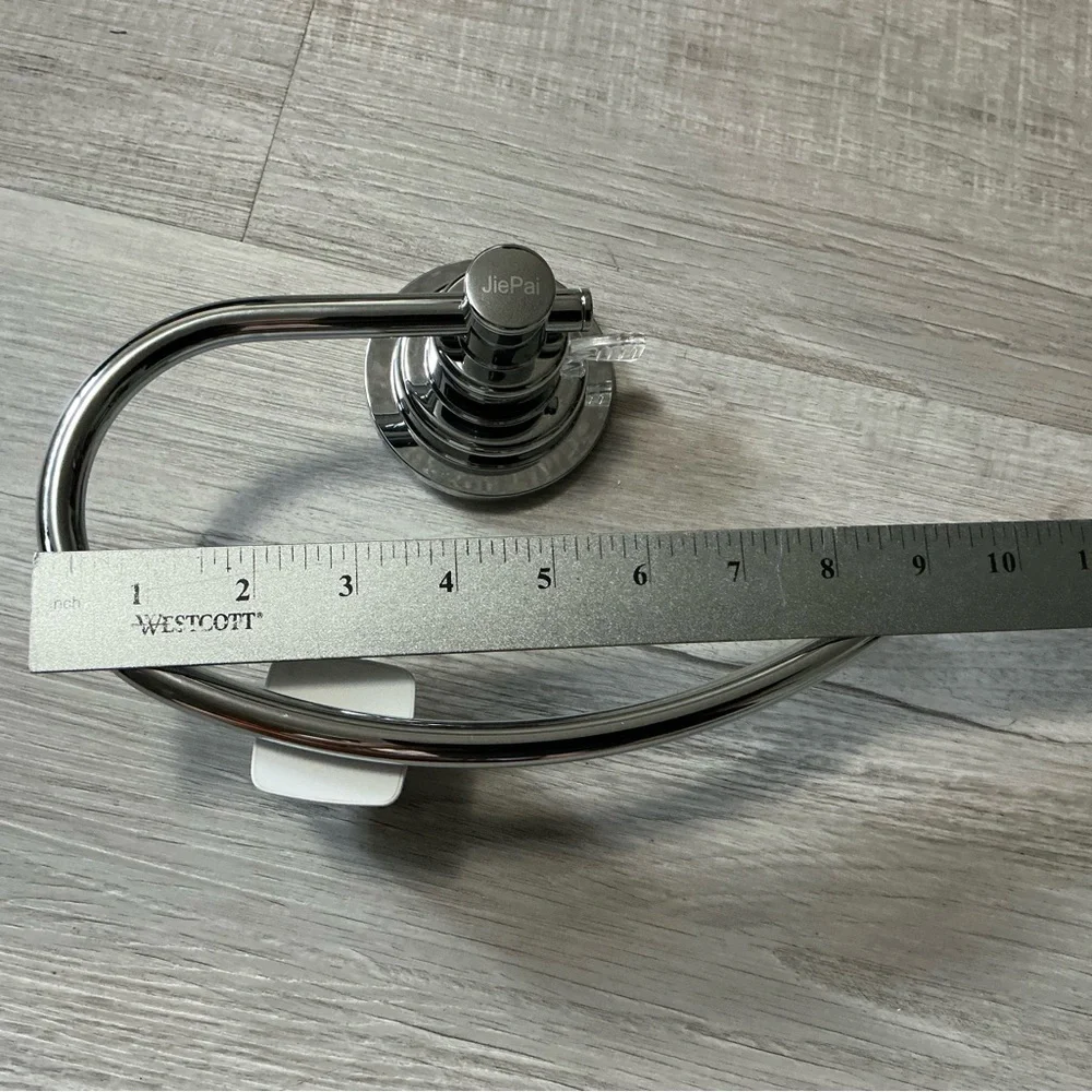JiePai Vacuum Suction Cup Towel Holder Wall Mount Ring – Polished Chrome